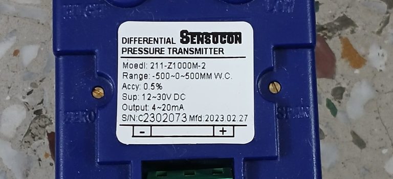 Sensocon SERIES 211-D020I-3 Differential Pressure Transmitter