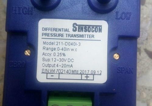 Sensocon USA 211-D002K-3 Differential Pressure Transmitter | ENVIRO TECH | 9871034100